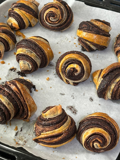 8PCS Ready To Bake Rolled Chocolate Pastries